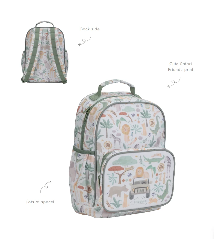 Little Dutch Backpack large 35 cm ´Safari Friends´