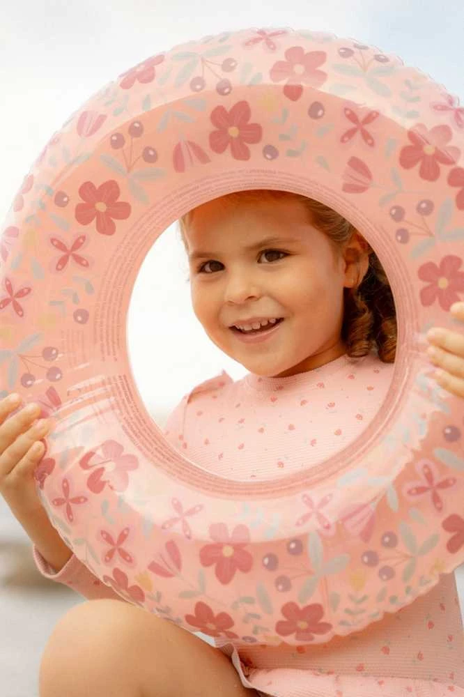 Rožinė Little Dutch Maudymosi kostiumėlis ilgomis rankovėmis ´Sunny Flowers Rožinė´ - 98/104