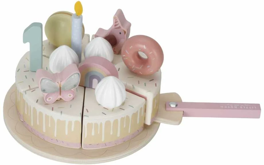 Medinis gimtadienio tortas Little Dutch, rausvas