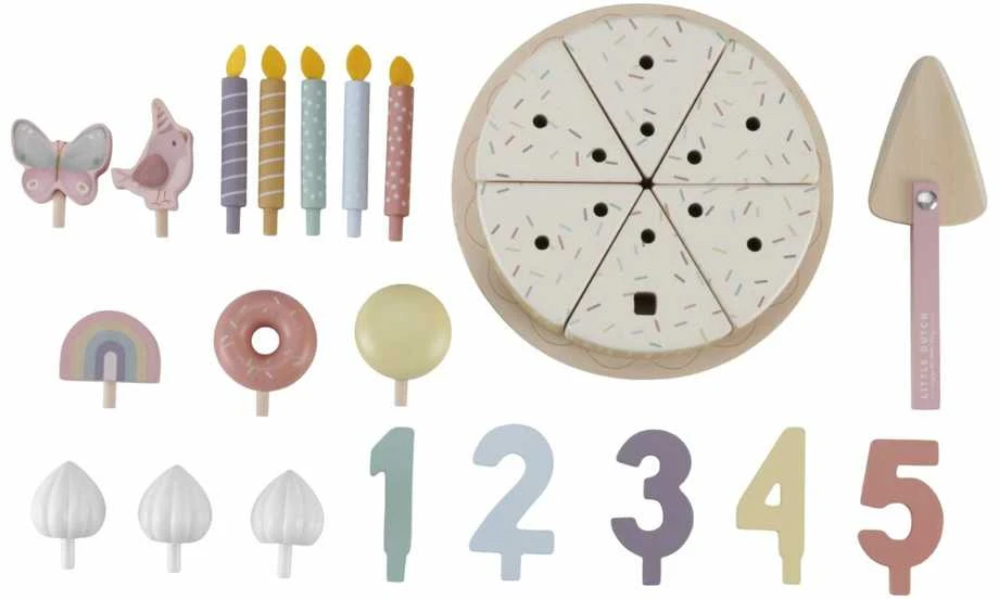 Medinis gimtadienio tortas Little Dutch, rausvas