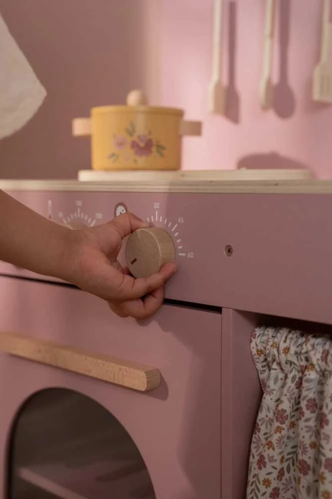 Little Dutch medinė žaidimų virtuvėlė, rožinė