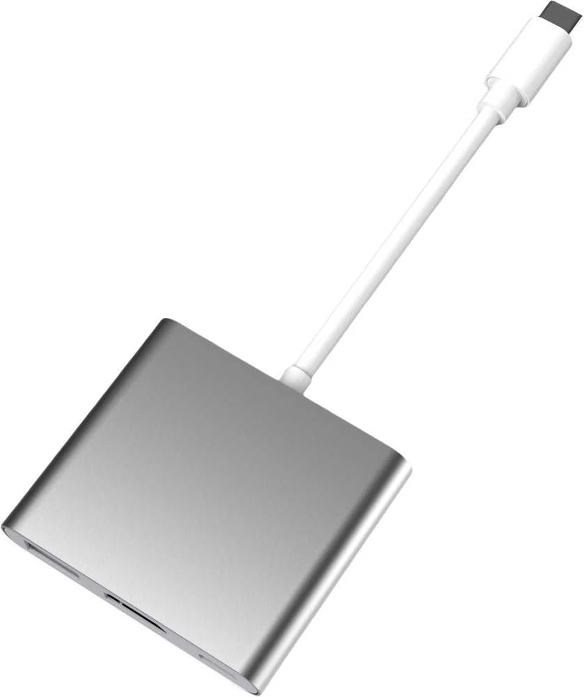 Platinet USB šakotuvas PLATINET medijos šakotuvas USB-C 3.2 GEN1 5GB/S 3IN1 HDMI 4K USB-A 3.2 USB-C PD 100W aliuminio [46241]