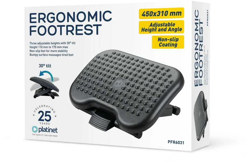 Dymo PLATINET FOOTREST PODNÓŻEK ERGONOMICZNY 460x350x110mm 3 LEVELS ADJUSTMENT [46197]