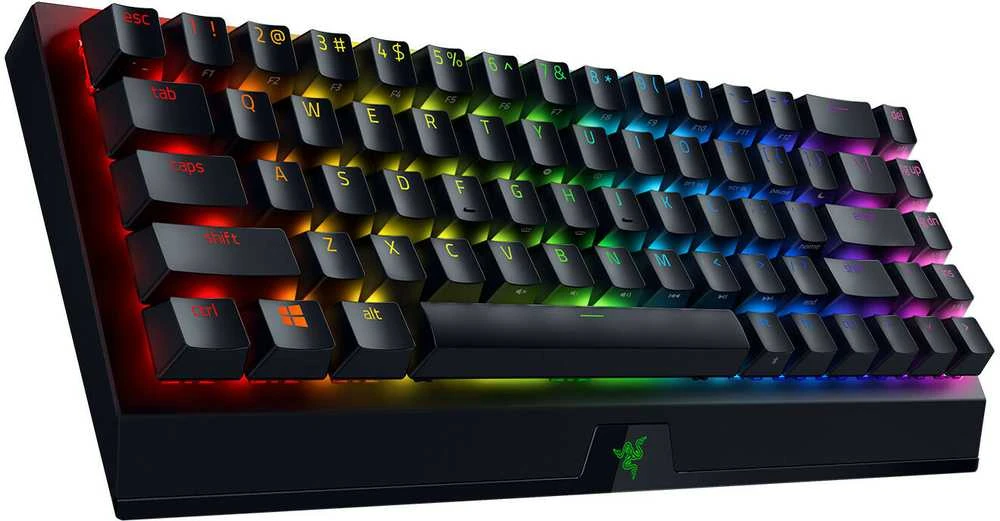 Belaidė 65% Klaviatūra Razer BlackWidow V3 Mini HyperSpeed su Razer Chroma RGB, Yellow Switch, Nordic išdėstymas