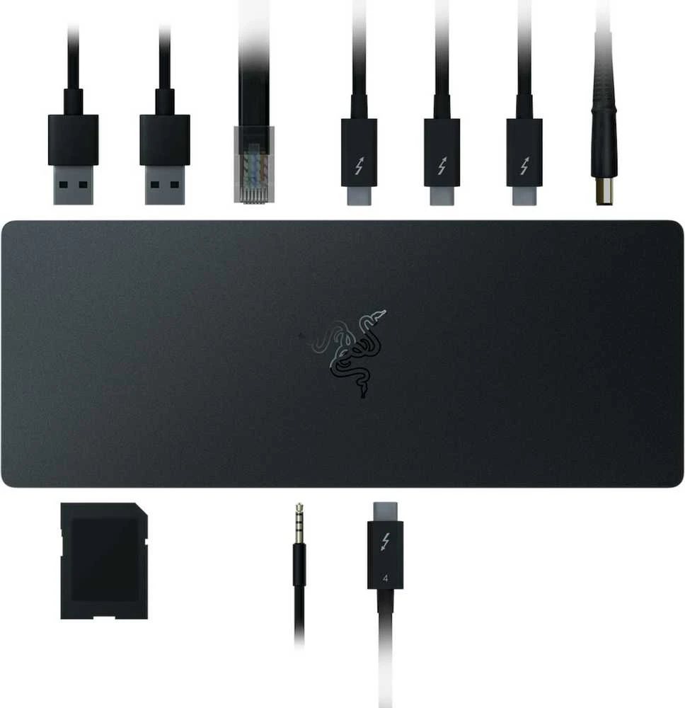 Jungčių stotelė Razer Thunderbolt™ 4 Dock Chroma, juodos spalvos