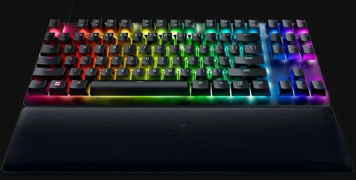 Razer Huntsman V2 TKL Klaviatūra žaidimams RGB LED pašvietimas, Nordic išdėstymas, Clicky Purple Switch
