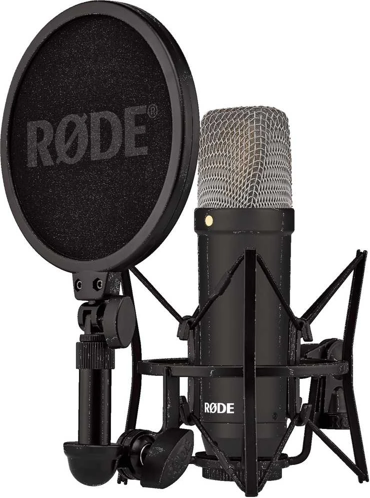 Kondensatorinio mikrofono komplektas Rode NT1 Signature, juodas