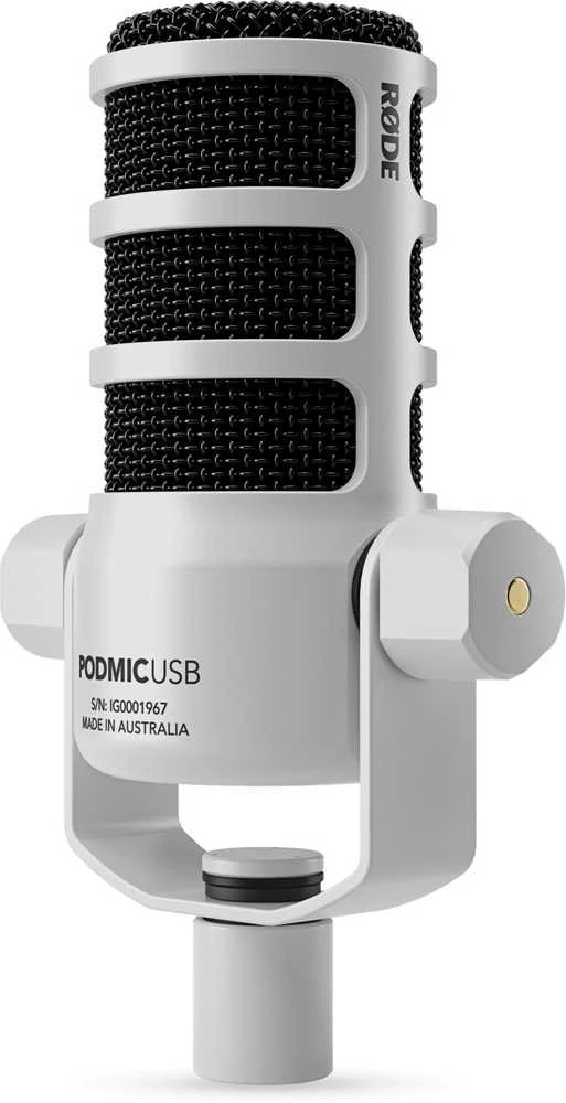 Rode RØDE PodMic USB Baltas - dinaminis mikrofonas podcast'ui