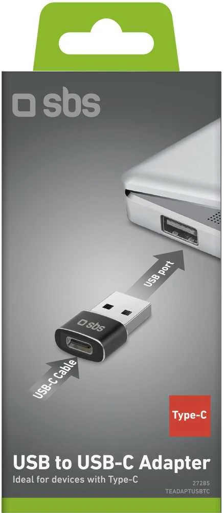 USB adapteris SBS Mobile USB-C - USB Juodas (JAB-7206189)