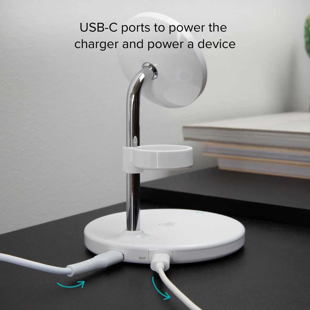 SBS įkrovimo stotelė MagSafe 15W 3in1, balta