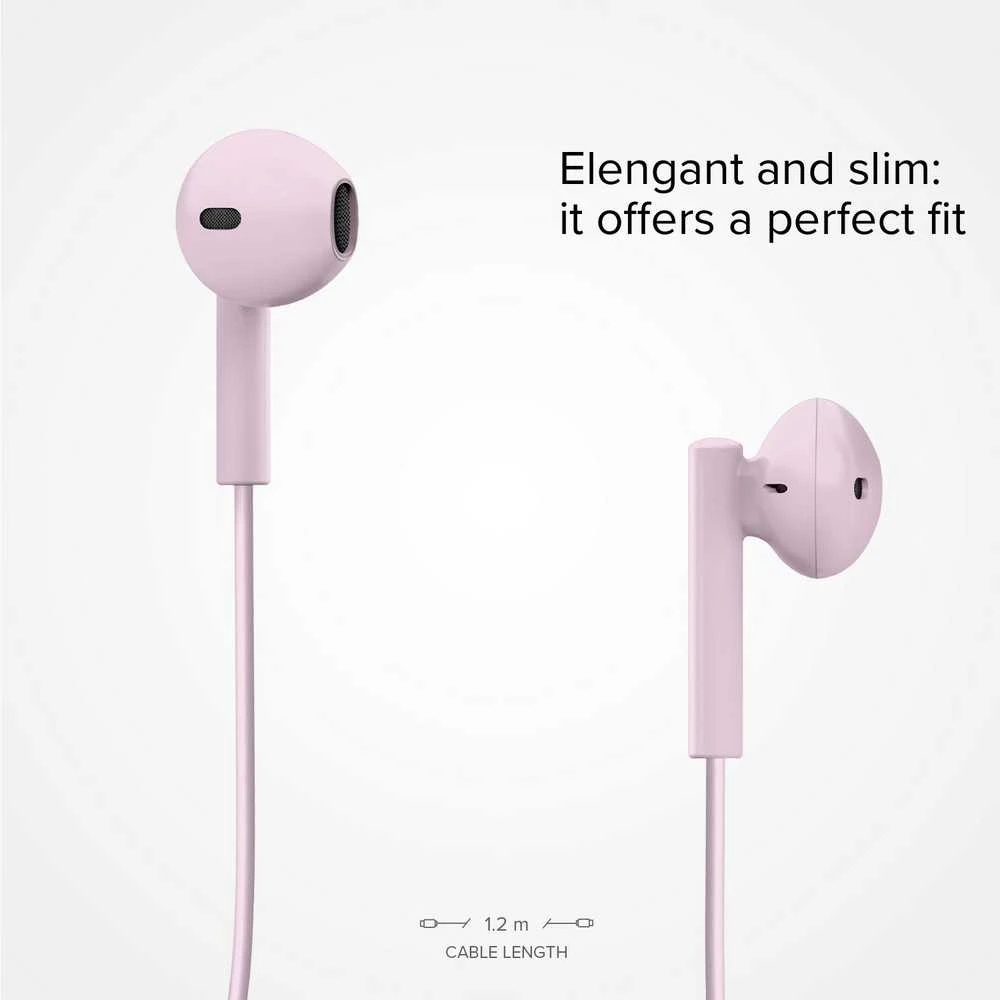 SBS Studio Mix 65c pusiau į ausis įdedamos ausinės su USB-C jungtimi, rožinės - Ausinės su mikrofonu
