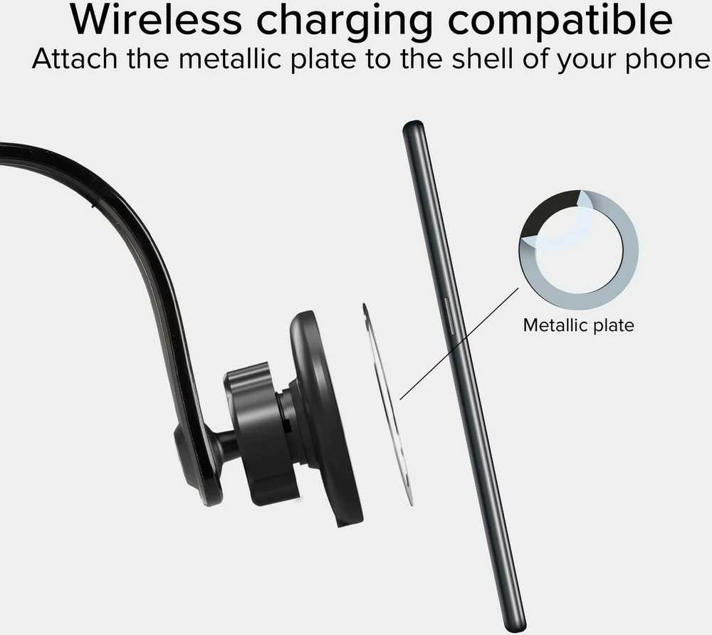 Telefono lakiklis su belaidžiu įkrovimu SBS TESUPPMAG15W2115W compatible with MagSafe - juodas