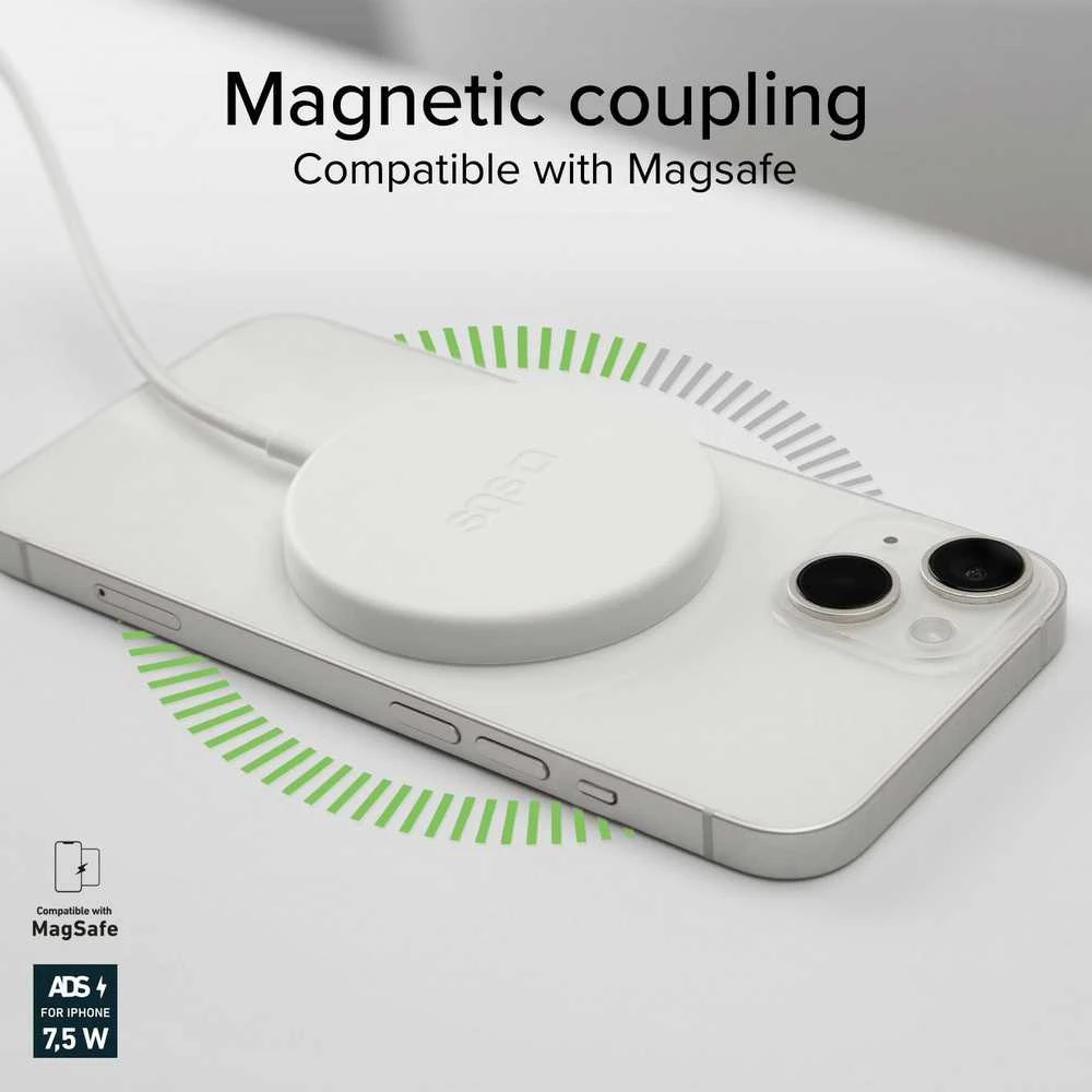 SBS belaidis įkroviklis „Magsafe 15W“, baltas