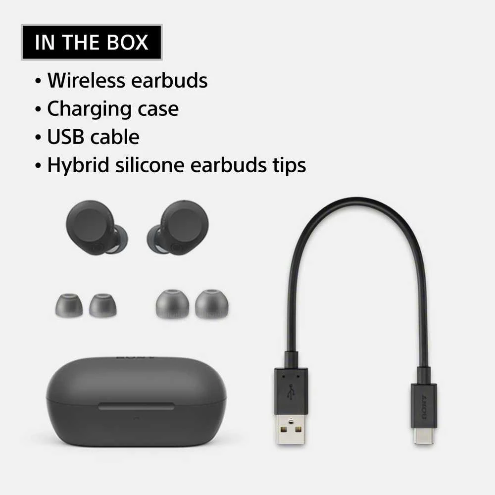 Ausinės Sony WF-C710N, Baltos