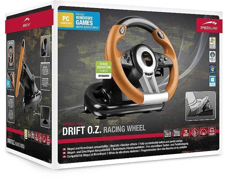 Speedlink lenktyninis žaidimų vairas Drift O.Z. (SL-6695-BKOR-01)