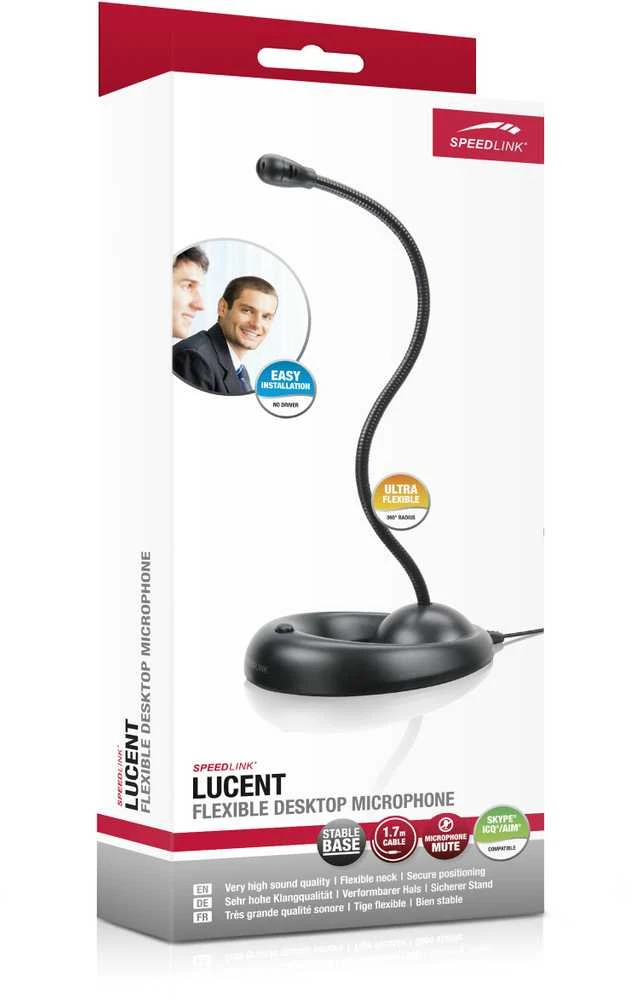 Speedlink LUCENT lankstus stalinis mikrofonas, juodas (SL-8708-BK)