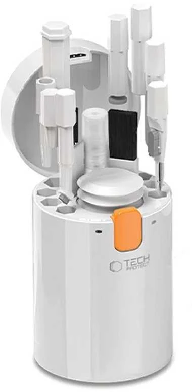 Valiklis Tech-Protect 20-in-1 Multifunctional Cleaning Kit for Phone, Planšetė, Nešiojamas kompiuteris, and Headphones - Baltas