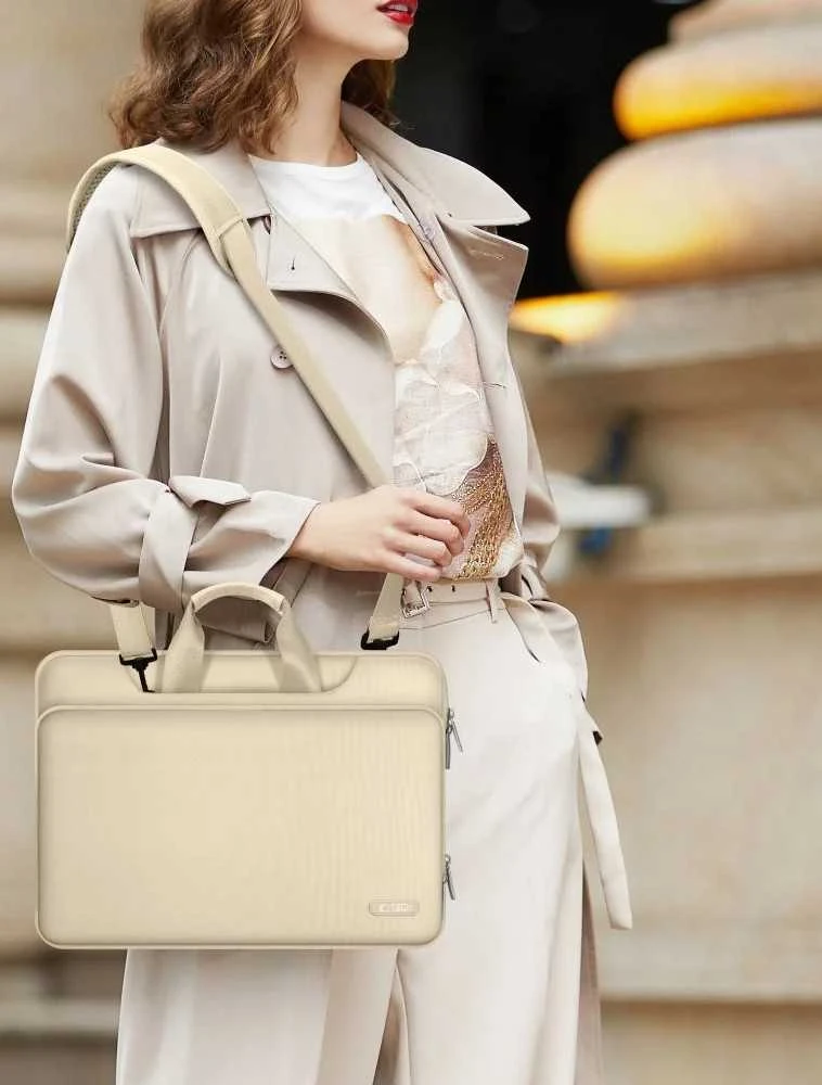 Tech-Protect Pocket 13-14 Nešiojamas kompiuteris Bag - rusvai gelsvas