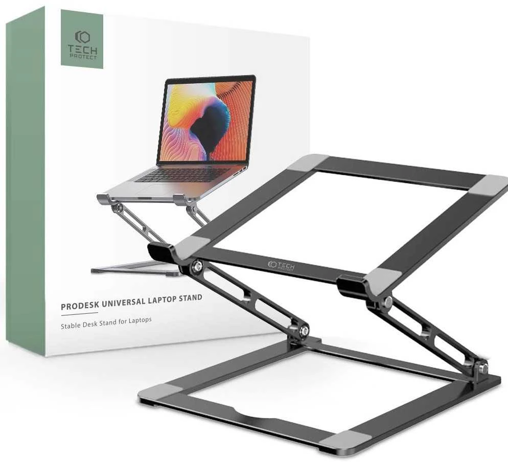 Tech-Protect ULS400 universalus extendable stovas nešiojamiems kompiuteriams iki 17″ – pilkos spalvos