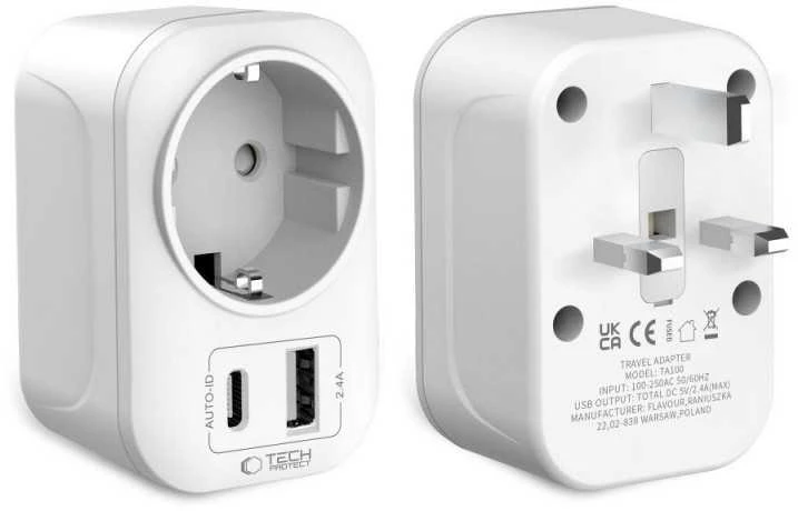 „Tech-Protect TA100“ JK adapteris – baltas