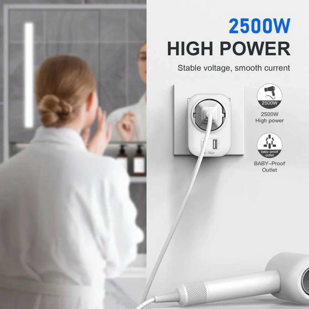 „Tech-Protect TA100“ JK adapteris – baltas