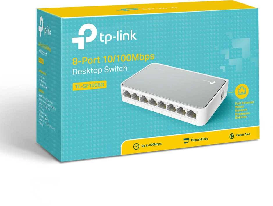 Šakotuvas TP-LINK 8 prievadų 10/100 Mbps komutatorius darbalaukio