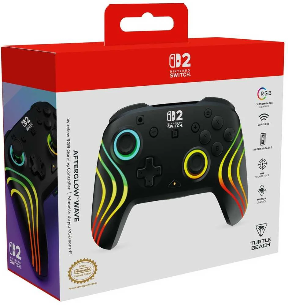 Turtle Beach Afterglow Wave belaidis žaidimų pultelis | Juodas | Switch 2
