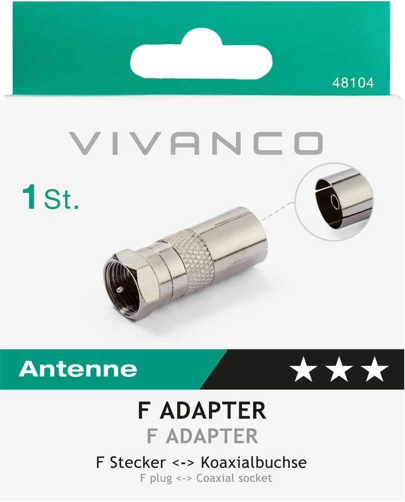 Vivanco F tipo kištukas su bendraašiu adapteriu