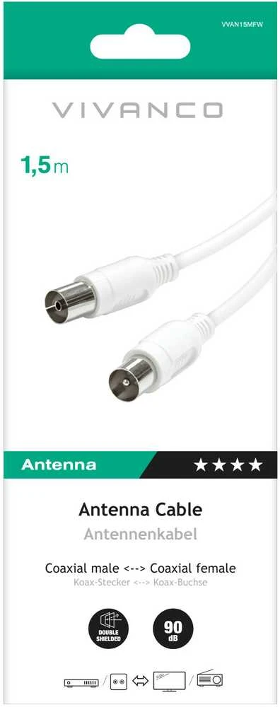 Vivanco antena cable Coaxial 1.5m