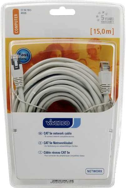 Vivanco eterneto kabelis CAT 5e 15m (45335)