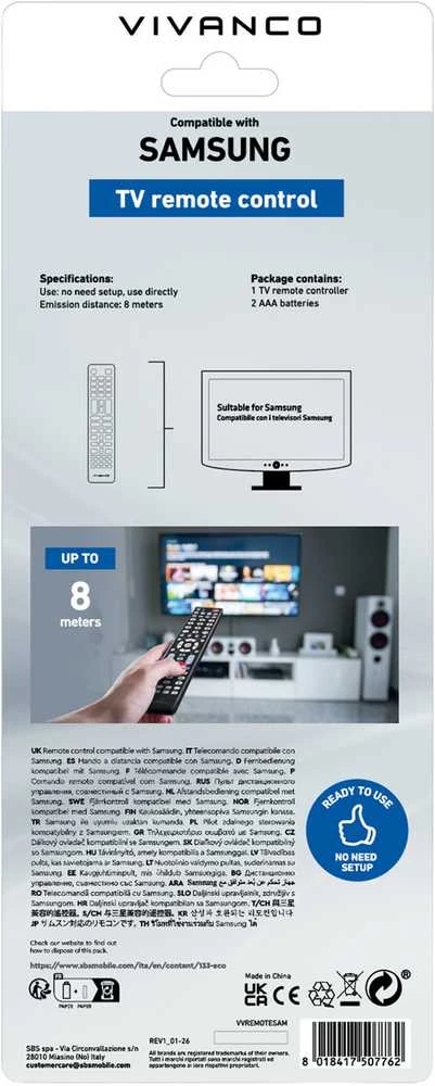 Vivanco universal remote control Samsung