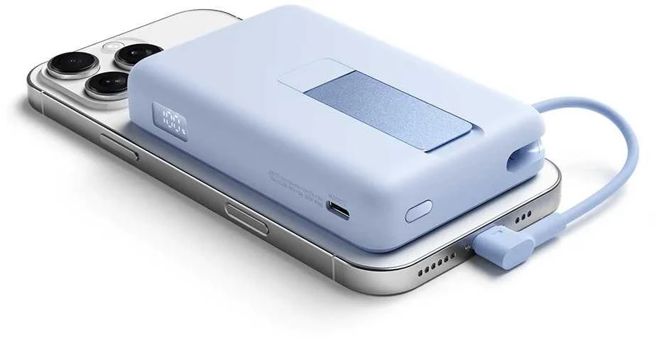 „Xiaomi“ magnetinė išorinė baterija 10000 su įmontuota | 10000 mAh | rusvai geltona