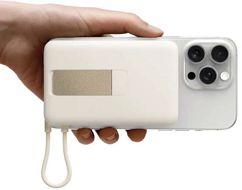 „Xiaomi“ magnetinė išorinė baterija 10000 su įmontuota | 10000 mAh | Pilka