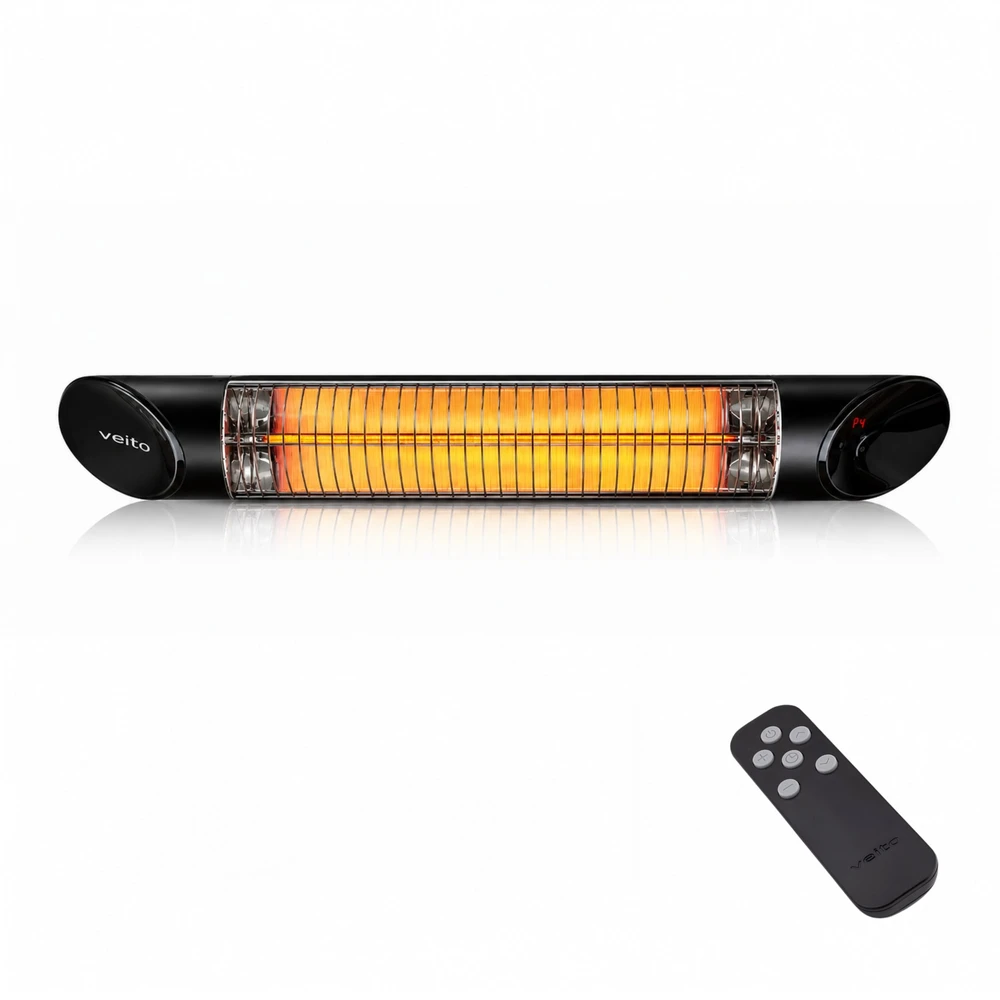 Infraraudonųjų spindulių šildytuvas Veito Blade 2 kW, juodas