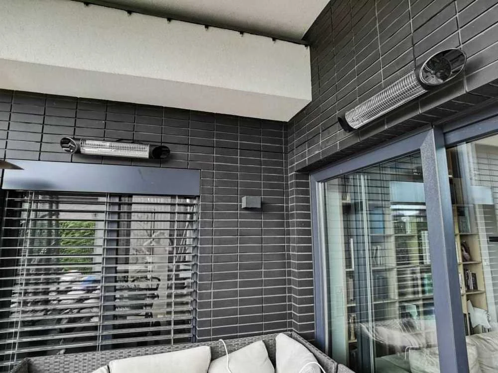 Infraraudonųjų spindulių šildytuvas Veito Blade S 2,5 kW, sidabrinis