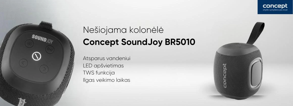 Belaidis garsiakalbis – nešiojama kolonėlė Concept SoundJoy BR5010 aprašymas - Prekės nuotrauka