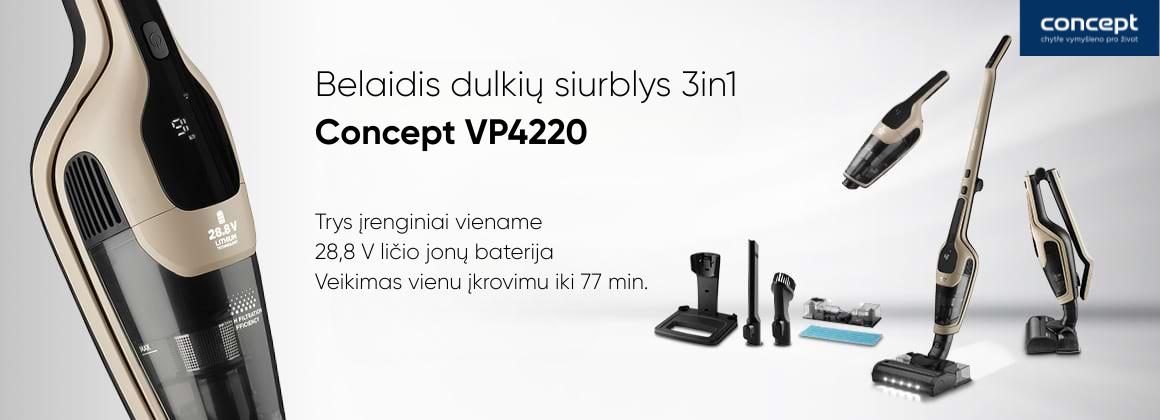Dulkių siurblys 3in1, Concept VP4220, 28,8 V aprašymas - Prekės nuotrauka
