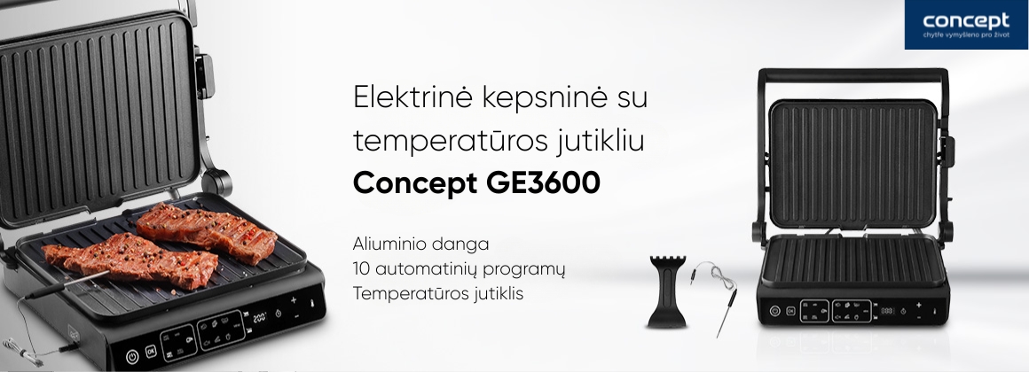 Virdulys Elektrinė kepsninė su temperatūros jutikliu Concept GE3600 aprašymas - Prekės nuotrauka