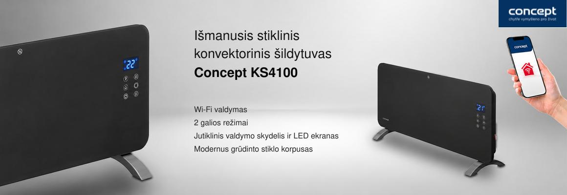 Išmanusis stiklinis konvektorinis šildytuvas Concept KS4100 aprašymas - Prekės nuotrauka