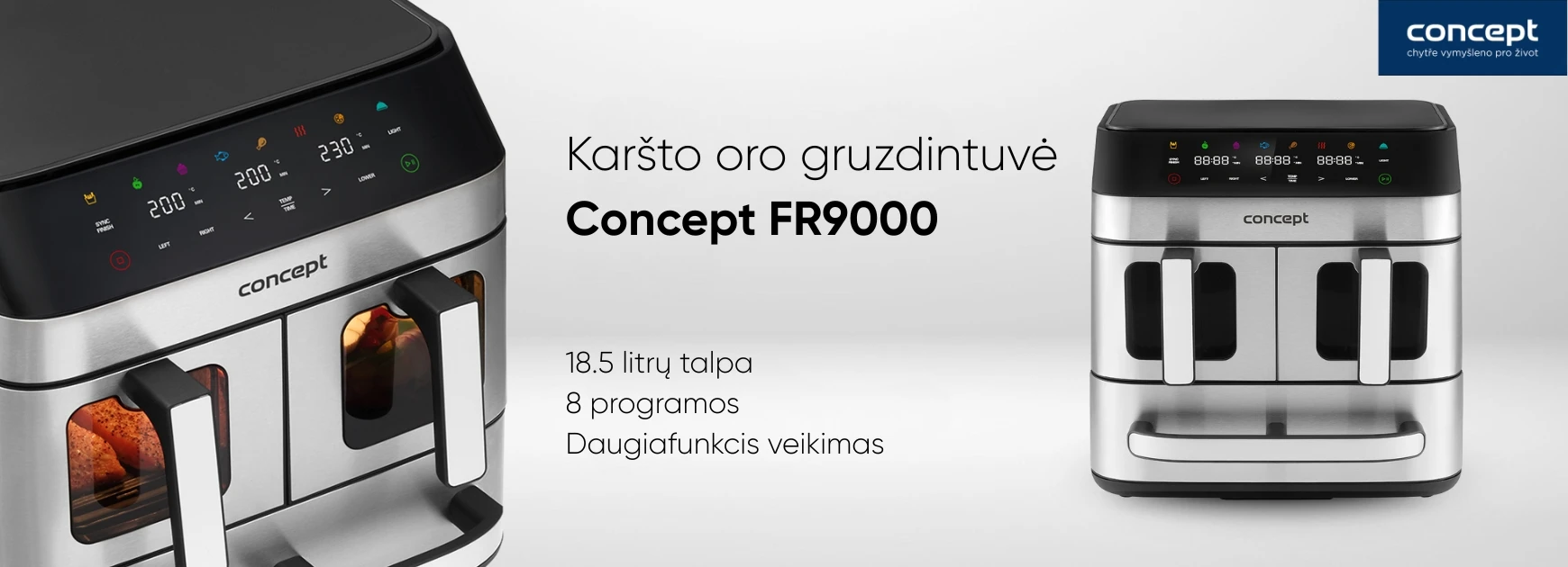 Gruzdintuvė Concept PIZZA TRIO FR9000 aprašymas - Prekės nuotrauka