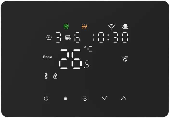 Elektroninis programuojamas termostatas Feelspot WTH25.05RF Wi-Fi, juodas