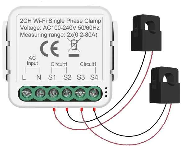 Energijos matavimo modulis Feelspot FS-PMM02W WiFi, Tuya