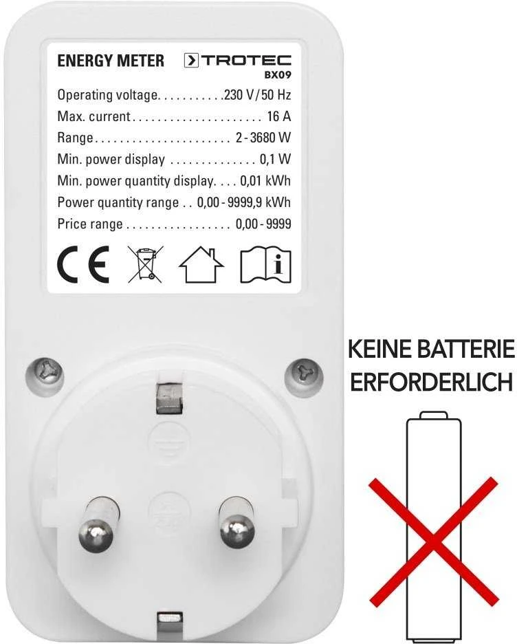 Energijos sąnaudų matuoklis TROTEC BX09