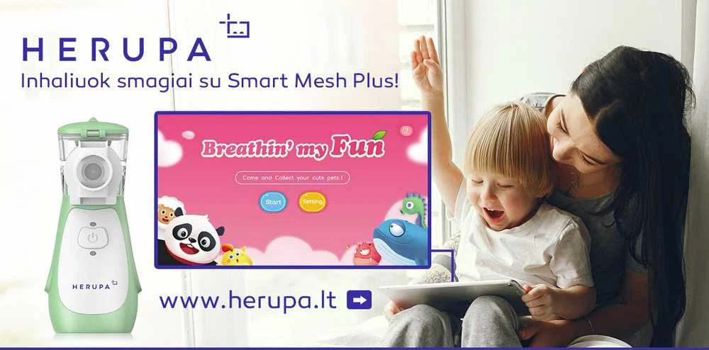 Inhaliatorius Herupa Smart Mesh Plus (su App)