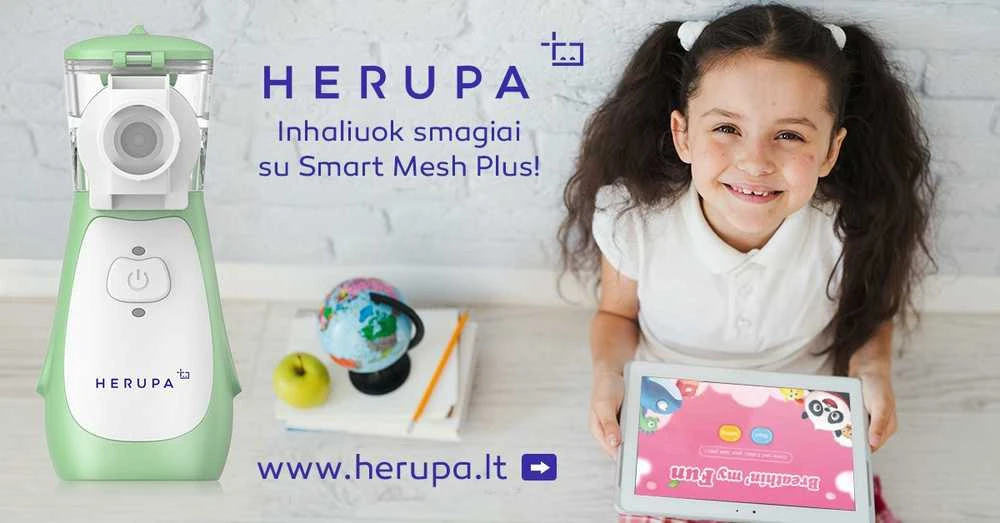 Inhaliatorius Herupa Smart Mesh Plus (su App)