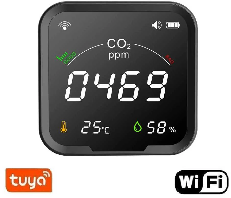 Išmanioji oro kokybės stotelė Feelspot WS2022 NEW NDIR, WIFI, Tuya (matuoja CO2)