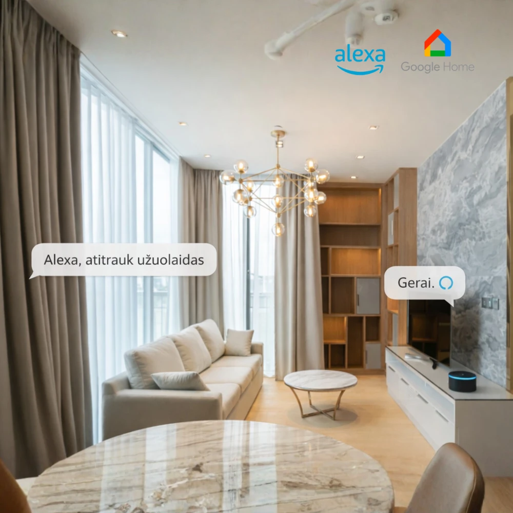 Išmanusis užuolaidų valdymo karnizas (karnizas 6m) Feelspot FS-CM06W WiFi, Tuya