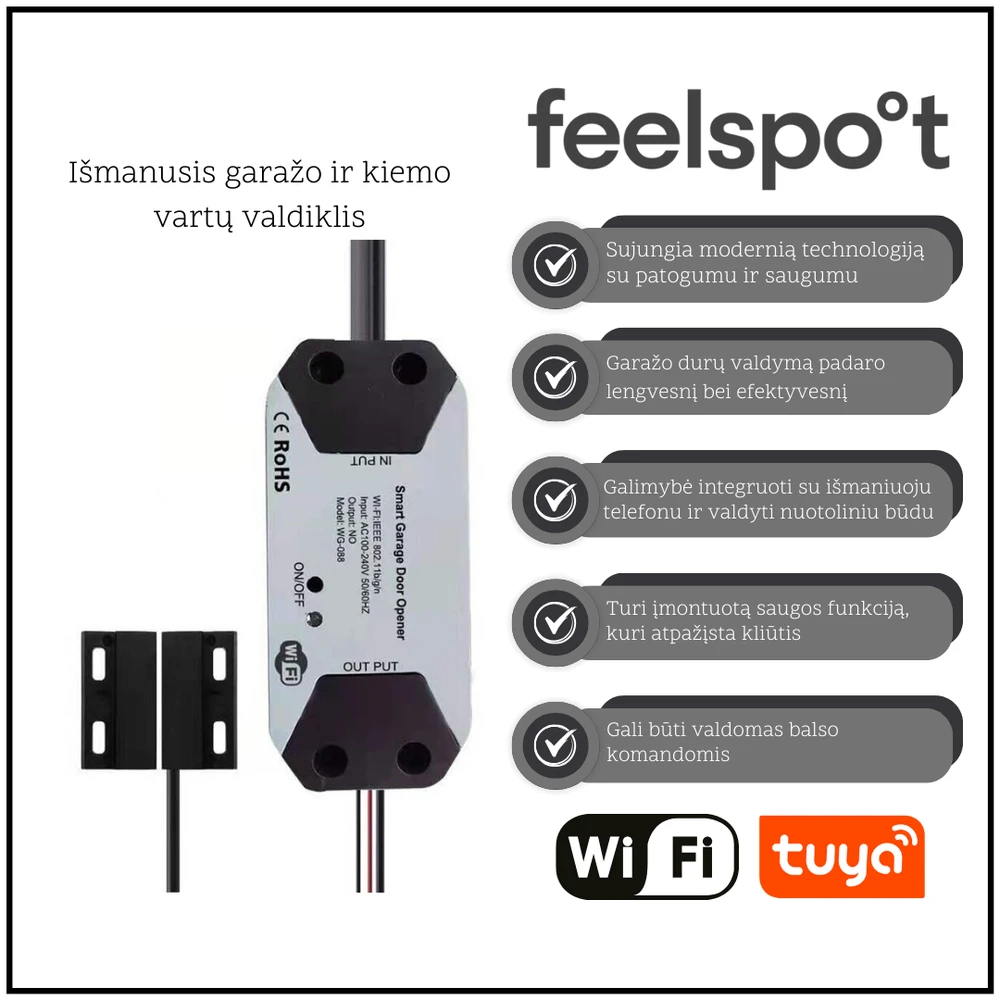 Išmanusis garažo durų valdiklis Feelspot FS-GC02W WiFi