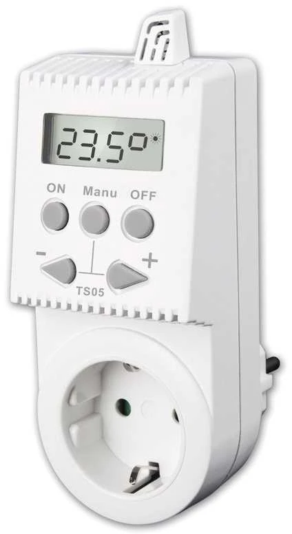 Kištukinis patalpų termoreguliatorius Elektrobock TS05. 16A