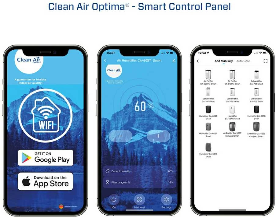 Oro drėkintuvas Clean Air CA-605T SMART
